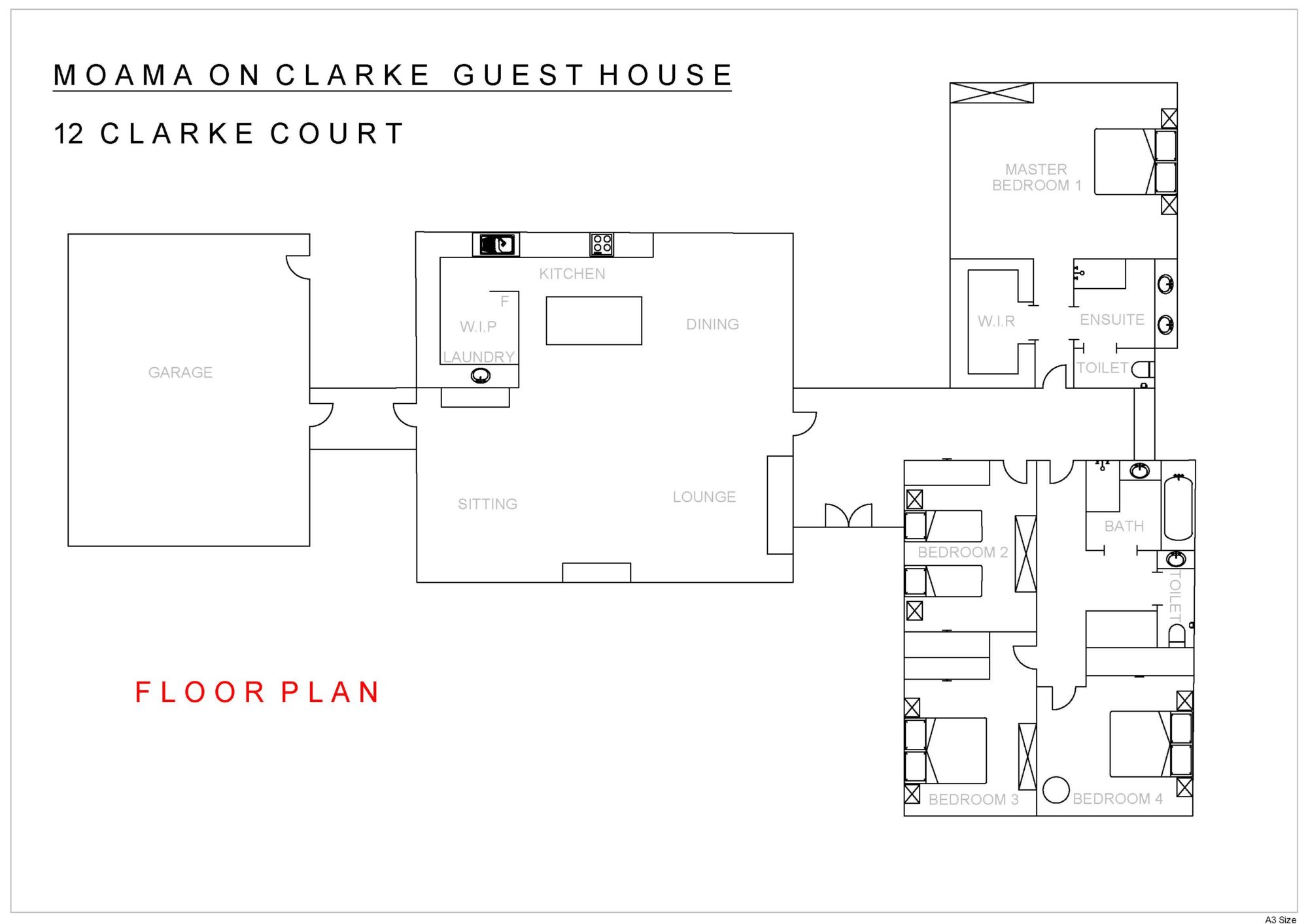 Moama on clarke guest house layout